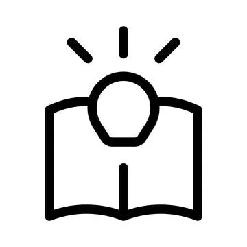Knowledge Icon, Creative Outline Design for Learning, Education, and Wisdom Stock Illustration