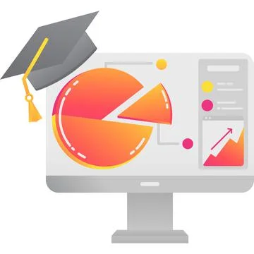Knowledge icon data analysis flat vector isolated Illustrazione stock