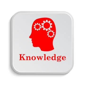Knowledge icon. Internet button on white background.. Illustrazione stock