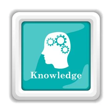 Knowledge icon. Internet button on white background.. Stock Illustration
