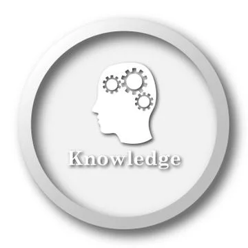 Knowledge icon. Internet button on white background.. Stock Illustration