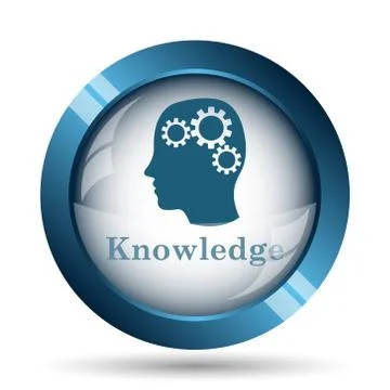 Knowledge icon. Internet button on white background.. Stock Illustration