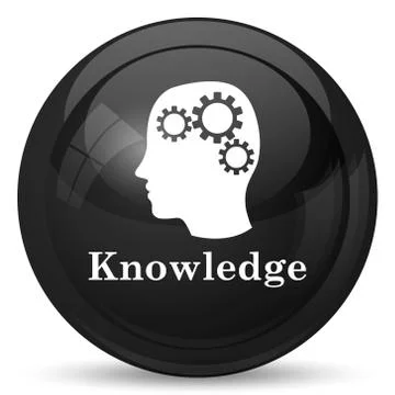 Knowledge icon. Internet button on white background.. Illustrazione stock