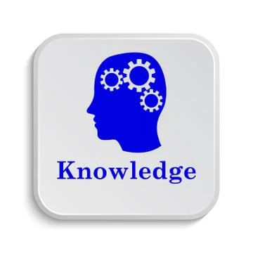 Knowledge icon. Internet button on white background.. Stock Illustration