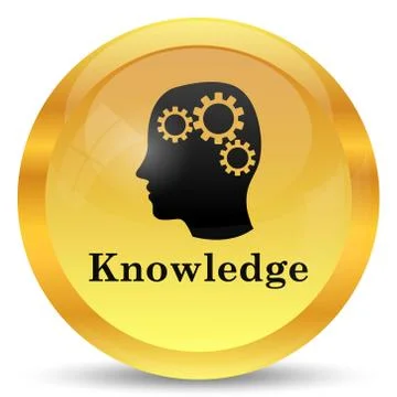 Knowledge icon. Internet button on white background.. Illustrazione stock