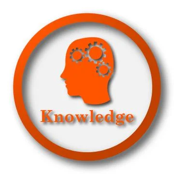 Knowledge icon. Internet button on white background.. Illustrazione stock
