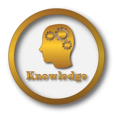 Knowledge icon. Internet button on white background.. Illustrazione stock