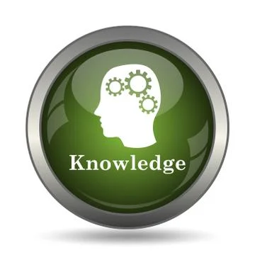 Knowledge icon. Internet button on white background. . Stock Illustration