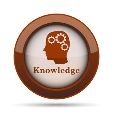 Knowledge icon. Internet button on white background. . Stock Illustration