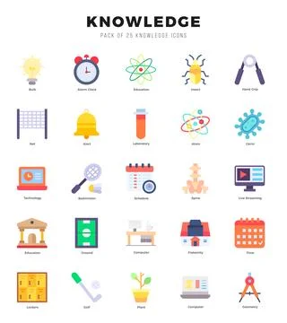 Knowledge icon pack for your website. mobile. presentation. and logo design. Illustrazione stock