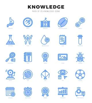Knowledge icon pack for your website. mobile. presentation. and logo design. Stock Illustration