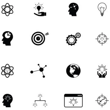 Knowledge icon set Stock Illustration