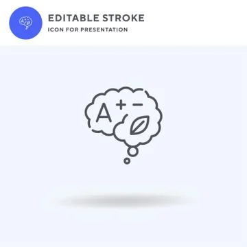 Knowledge icon vector, filled flat sign, solid pictogram isolated on white, l Stock Illustration