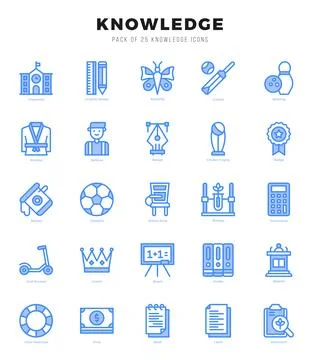 Knowledge icons set. Vector illustration. Illustrazione stock