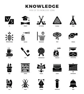 Knowledge icons set. Vector illustration. Stock Illustration