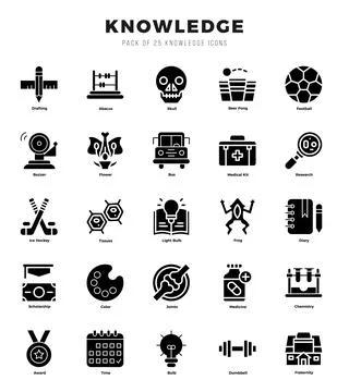 Knowledge icons set for website and mobile site and apps. Stock-Illustration