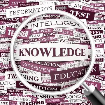 KNOWLEDGE KNOWLEDGE. Background concept wordcloud illustration. Print conc... Stock Photos