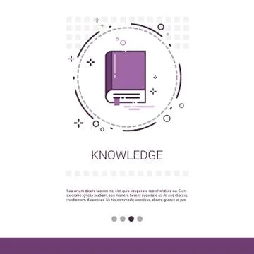 Knowledge Learning Education Web Banner With Copy Space 스톡 일러스트