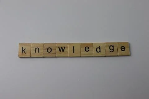 Knowledge Letters Stock-Fotos