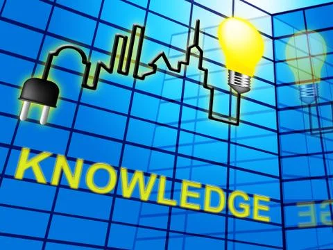 Knowledge Lightbulb Showing Know How 3d Illustration Stock Illustration