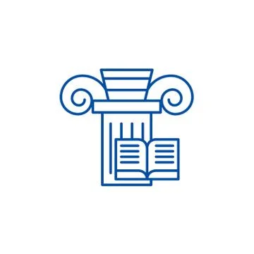 Knowledge line icon concept. Knowledge flat vector symbol, sign, outline Stock Illustration