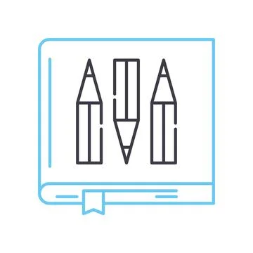 Knowledge line icon, outline symbol, vector illustration, concept sign Illustrazione stock