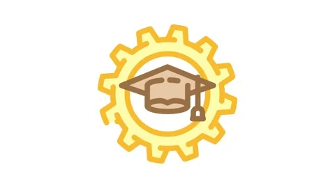 Knowledge management business process color icon animation Stock Footage 327262722