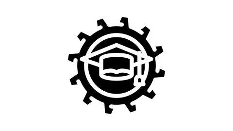 Knowledge management business process glyph icon animation Stock Footage 326739500