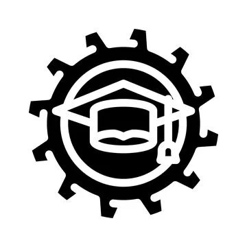 Knowledge management business process glyph icon vector illustration 스톡 일러스트