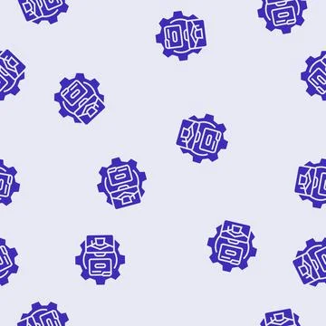 Knowledge management business process glyph seamless pattern 스톡 일러스트