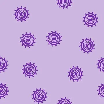 Knowledge management business process glyph vector seamless pattern Stock Illustration