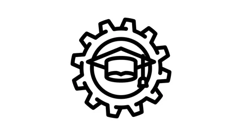 Knowledge management business process line icon animation Stock Footage 326754944
