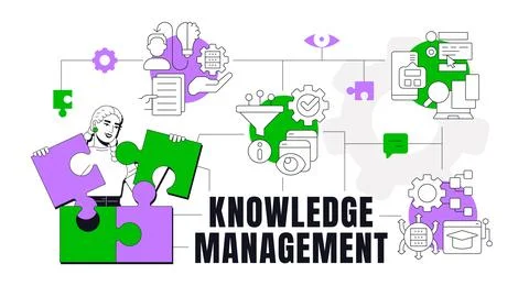 Knowledge management concept illustration Stock Illustration