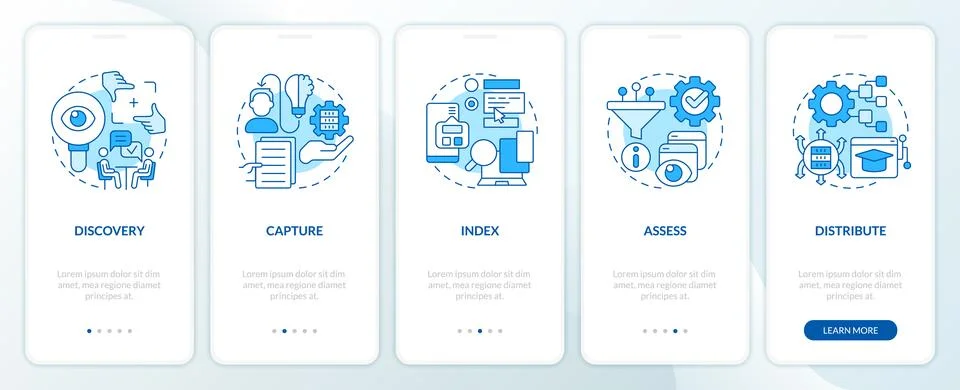 Knowledge management concept with thin linear icons 스톡 일러스트
