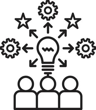 Knowledge management icon KM vector 库存插图