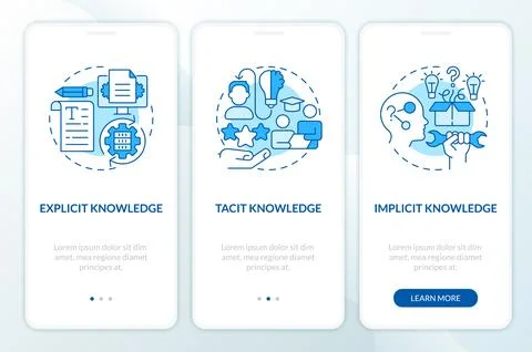 Knowledge management with linear icons concept 스톡 일러스트