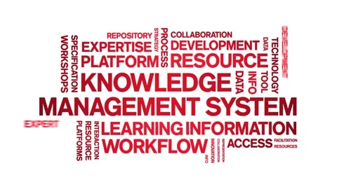 Knowledge Management System animated word cloud,animation kinetic typography. Stock Footage 317661379