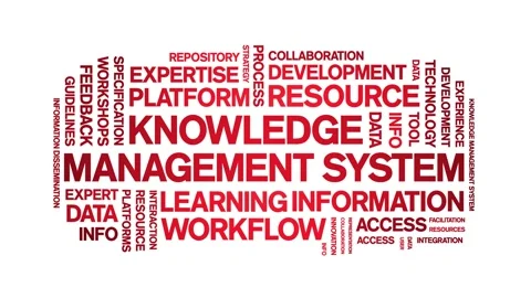Knowledge Management System animated word cloud,animation kinetic typography. Stock Footage 317661386