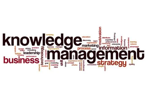 Knowledge management word cloud Stock Illustration