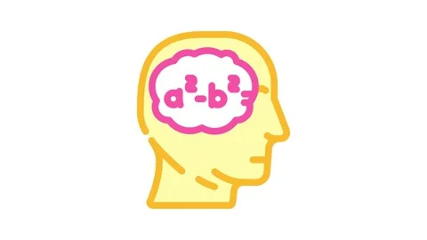 Knowledge math science education color icon animation Stock Footage 327269403