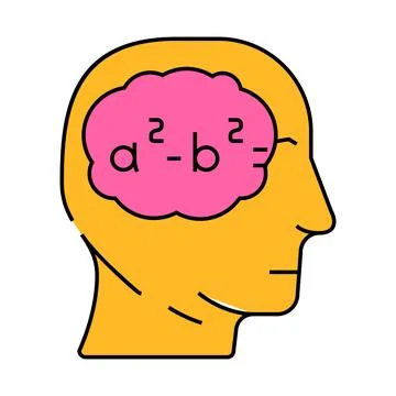 Knowledge math science education icon color illustration 스톡 일러스트