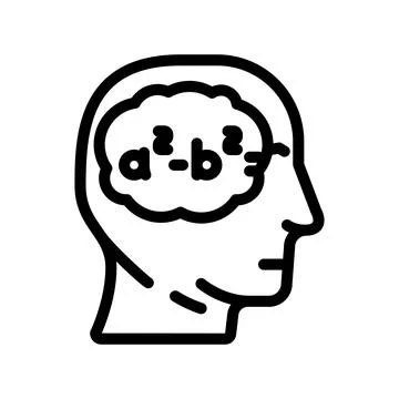 Knowledge math science education line icon vector illustration 스톡 일러스트