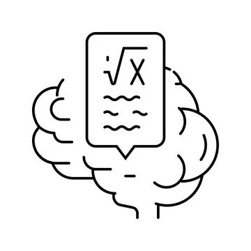 Knowledge math science education line icon vector illustration Stock Illustration