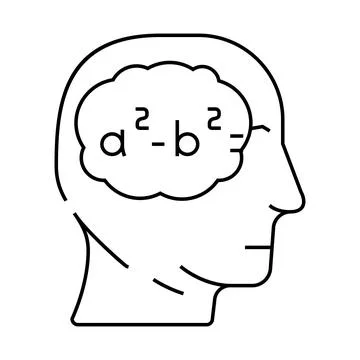 Knowledge math science education line icon vector illustration Stock Illustration