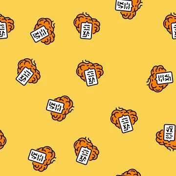 Knowledge math science education vector seamless pattern Stock Illustration