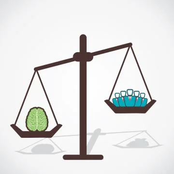 Knowledge is more powerful than manpower vector Stock Illustration