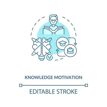 Knowledge motivation concept icon Illustrazione stock