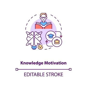 Knowledge motivation concept icon Illustrazione stock