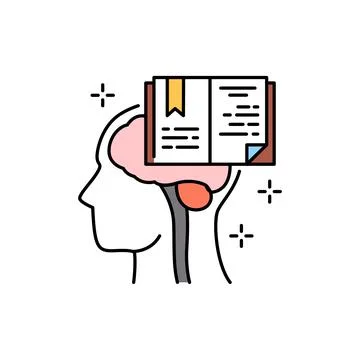 Knowledge olor line icon. Pictogram for web page, mobile app, promo. Stockillustratie