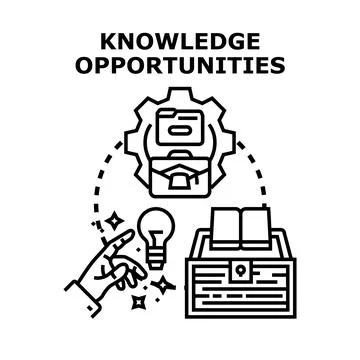 Knowledge opportunities vector concept finding solutions Stock Illustration